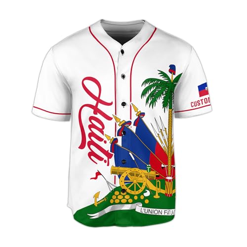 Haiti Jersey Men, Haiti Jersey Baseball, Personalized Haiti Baseball Jersey Men miniatura 4
