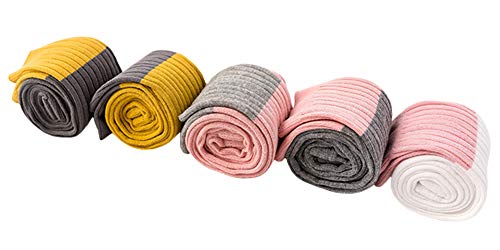 Little Girls' Knitted Patchwork Footless Tights Cropped Pants2