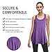 Cestyle Fitness Tank Top, Girls Summer Round Neck Racker Back Cruise Tunic Tanks Sleeveless Funny Leggings Shirts Lounge Clothes Purple Small