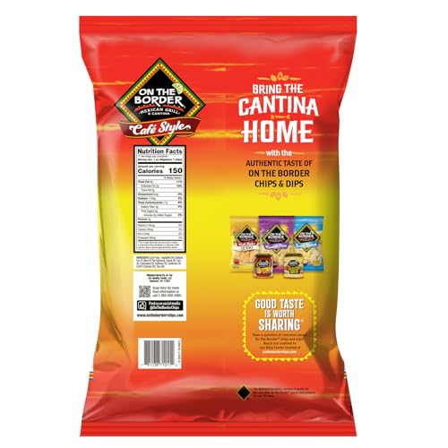 On The Border Cafe Style Tortilla Chips 11 oz (Pack of 3)