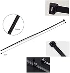 100pcs Cable Zip Ties Heavy Duty 10 Inch, Premium Plastic Wire Ties, Self-Locking Black Nylon Zip Ties for Indoor and Outdoor