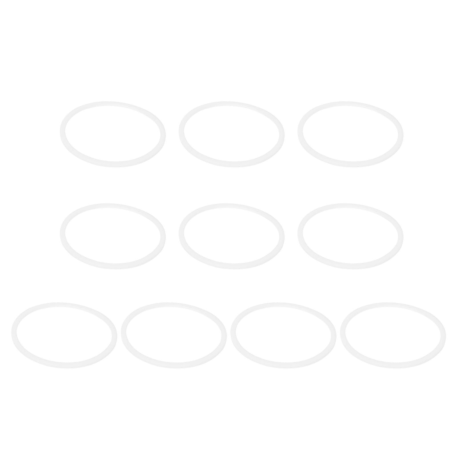 PATIKIL M47 PTFE Flat Washer, 10 Pcs 47mm ID 52mm OD 1.5mm Thick O-Ring Sealing Gasket Spacer for Fasten Screws Flanges Faucet Pipe Valves, White โ image 1