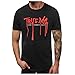Tee, Maglietta T-Shirts Uomo Camicetta a Maniche Corte T-Shirt Manica Corta Stampa Moda (M,1Nero)