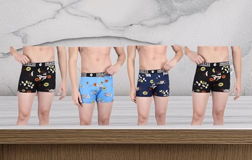 Image of Men's Nylon Stretch Printed Trunk | Ultra-Soft, Breathable Innerwear for Men | Stylish & Supportive Fit