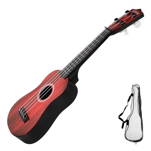 SECFOU Set De Ukelele De Juguete Musical Acústico Para Niños 17 Pulgadas (42 Cm) Con Acabado Madera...
