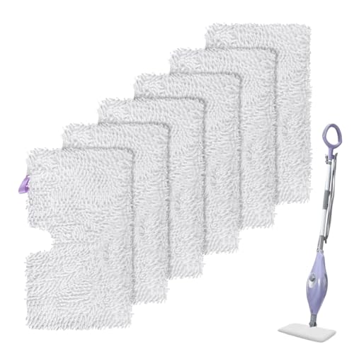 Image of S3501 For Shark Steam Pocket Mop Pads: Washable Steam Mop Replacement Pads For Shark Steamer S3601D S3601 S3801CO S3901 S3550 SE450 (6Pack)