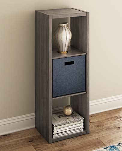 Image of ClosetMaid Decorative Open Back 3-Cube Storage Organizer, Graphite Gray