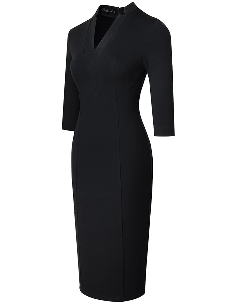 Adhdyuud Vestido elegante para mujer, vestido formal de oficina elegante, vestido de lápiz