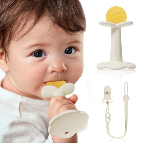 Image of Baby Teething Toys for 3-6 6-12 Months，Newborn Infant Sucking for Babies Essentials, Food Grade Silicone Teething Kids Toys Gifts for 1 2 Year Old Boys Girls