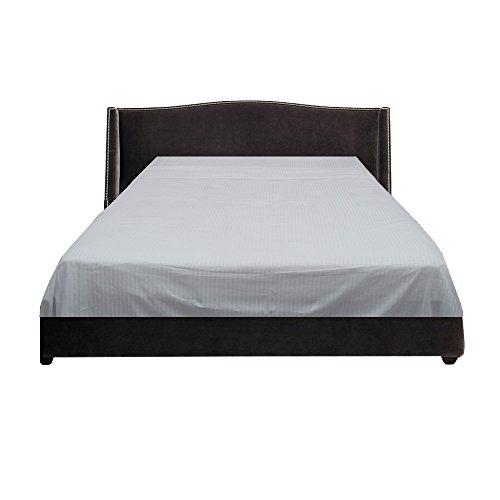 Image of (1 Flat Sheet Only,White Stripe , Full XXL) 100% Egyptian Cotton Luxurious 600 Thread Count