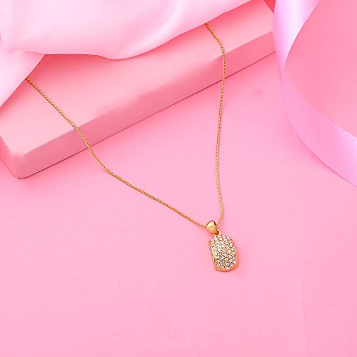 Image of Estele Gold Plated Pendant Necklace for Women