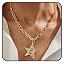 chunky star necklace-gold