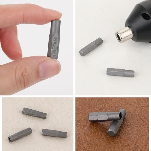 4 pack Screw Driver Bit Adapter, 6.35mm 1/4" Insert Bit adapter 4mm Screwdriver Micro Bit Holder Magnetic Hex Socket Shank Screwdriver Bit Adapter for Manual Electric Tool Adaptor Holder
