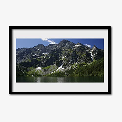 Affiche encadrée évasion montagnarde image murale forêt et lac pour apaiser l'esprit