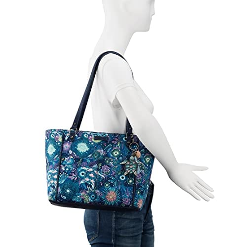 Sakroots Womens Bag In Eco-Twill, Large & Roomy With Zip Closure, Sustainable Durable Design, Lining Made Fro Tote, Royal Blue Seascape, One Size Us #TOP2