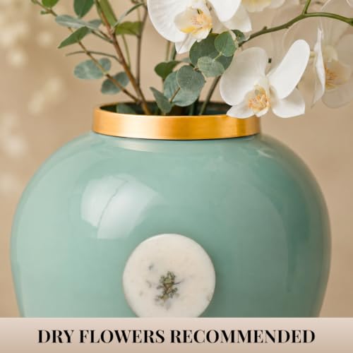 Image of Urban Born Vases For Living Room Corner |Big Vases For Elegant Home Decoration |Home Decor Flower Vase Iron |Fresh or artificial Metal Flower Vase Stand For Dining Table, Bedroom, Office, Wedding Gift