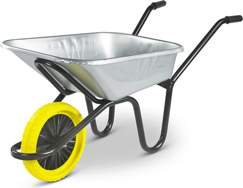 Bristol Tool Company Endurance Galvanised Wheelbarrow - 90L / 150kg Capacity | Heavy Duty Design with Welded Leg Drop Nose Frame | Wheel Barrow with Puncture Proof Wheel
