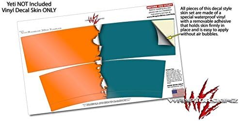 Miniatura 3 de Calcomanía de piel para vaso Yeti Rambler de 30 onzas, colores rasgados, naranja, verde espuma de mar (vaso no incluido)