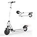 Patinete Eléctrico Kugoo S1, Patinete Plegable Adulto/Niño, Motor de 350 W, máx. 30 km/h, Neumáticos sólidos de 8", Bateria de Litio 6Ah, Blanco