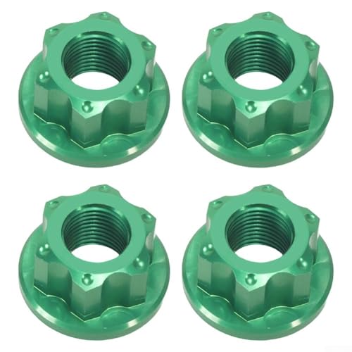 4-Pack M10 x .0 Non-Quick Release Track Wheel Nuts for Fixed Gear, Folding for Bike & Climbing Rear Hubs – 7075 Aluminum Alloy Axle Lock Nuts(Black)