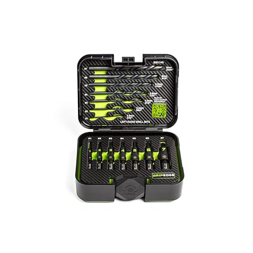GRIPEDGE Tools | 14PC G-FORS Extractor Set | Sizes #1 - #7 | Left Hand Drill Bits Included | Removes Broken Studs Stripped Bolts/Screws | Includes Premium Plastic Case with Foam Insert |