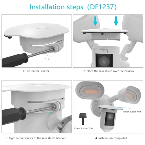 Carcasa Ring Floodlight Cam Wired Pro funda impermeable exterior blanca 8
