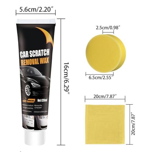 Cera para Reparar Rayones en Autos 60g con Esponja y Toalla miniatura 2