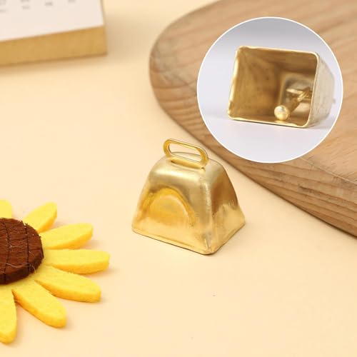20PCS Small Vintage Metal Cow Bells, Rustic Hanging Craft Bells for Christmas Tree Decorations, Farm Animal Collars & DIY Crafts Projects(Gold + Silver) - Image 5