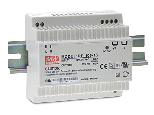 Din-Rail Alimentation 90W 12V 7,5A ; MeanWell, DR-100-12