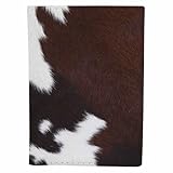 Kaxepren Cow Pattern Passport Holder for Travel Animal Fur Texture Fashion PU Leather Passport Cover Wallet Cute Passport Card Holder for Women and Men