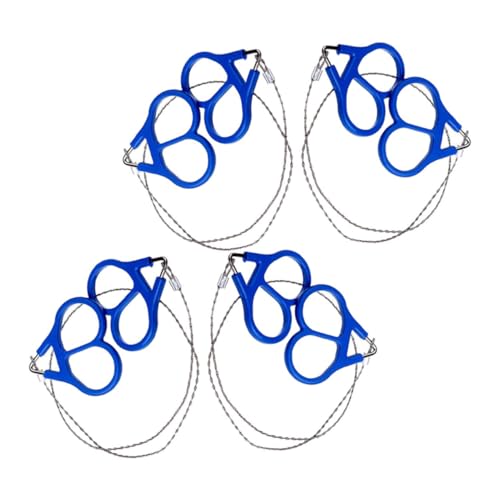 BESPORTBLE Stainless Steel Wire Saw 4pcs Rope Saws Survival Pocket Chainsaws Outdoor Cutting Cable