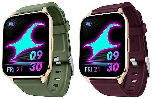 Image of Fastrack Reflex Beat+ 1.69 inch UltraVU Display Smartwatches Rakhi Gifts for Brother & Sister (Black-Rose Gold & Wine Red)