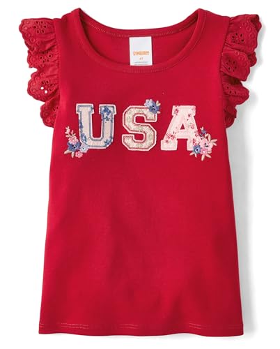Image of Gymboree Girls' and Toddler Flutter Sleeve T-Shirt
