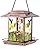 DesGully Bird Feeders for Outdoors Hanging - 2.5 LBs Wild Birds Metal Solar Bird Feeder for Outside Gift Ideas for Bird Lovers Garden Yard Bird Seeds (Chew-Proof,Weather Resistance)