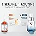 Vichy Bestsellers Duo, Skin Care Set, 16% Pure Vitamin C Serum & Mineral 89 Booster Hyaluronic Acid Serum, Facial Skin Care Kit for Brightening, Hydrating & Firming