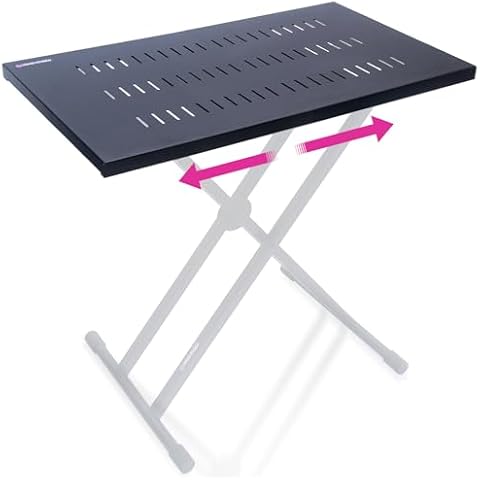 Liquid Stands Utility Table Top ONLY for X Style Keyboard Stands and Z Style Piano Stands - Portable DJ Table Stand, Dj Mixer Stand Cover