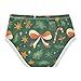 Bows & Pine Christmas Pattern All Seasons Girls' Panties Organic Underpants for Toddler in Sizes 2T,3T, 4T, 5T, 6Y and 8Y