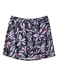 Terry Mixie Bike Skirt for Women, 16 Inch Slit Front Performance Athletic Cycling Tennis Hiking Golf Travel Cover Up, Floral Finesse, Small