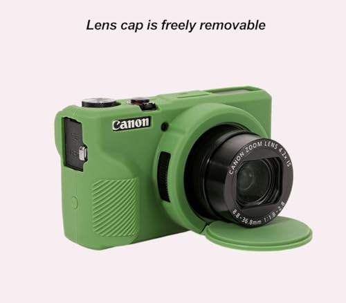 Funda de silicona para cámara Canon G7X Mark III verde miniatura 4