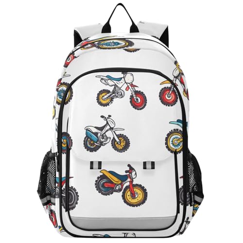 Sac à dos de moto pour enfants et adolescents pour l'école et le voyage