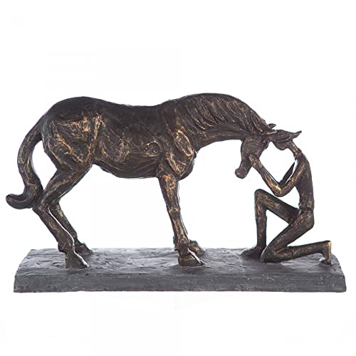 Casablanca Design Skulptur Comprehension 32x19cm Bronze Optik Pferd mit...