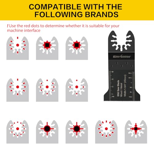 Enventor 45PCS Oscillating Multitool Blades, Professional Universal Multi Tool Saw Blades, Oscillating Tool Accessories, Compatible with Dewalt, Ryobi, Bosch, Dremel, Makita, Enventor and More - Image 3