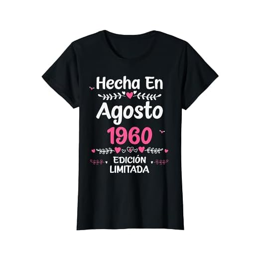 63 Años Regalo de Cumpleaños 1960 Mujer 63 Años Agosto Camiseta