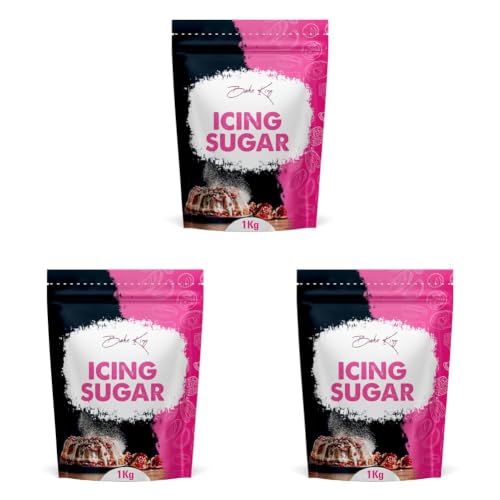 Image of BAKE KING Icing Sugar 1kg | Baking & Cooking | Icing Sugar for Cake Frosting (Pack of 3)