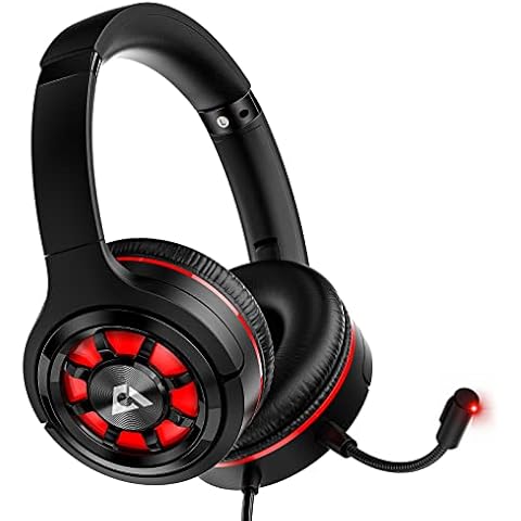 Ankbit Gaming Headset for PC Laptop PS4/PS5 w/Virtual 7.1 Stereo 3D Surround Sound, USB Gaming Headphones with Noise Cancelling Mic,Over Ear Headphones with Soft Memory Ear Pads LED Light-EG03 Cover