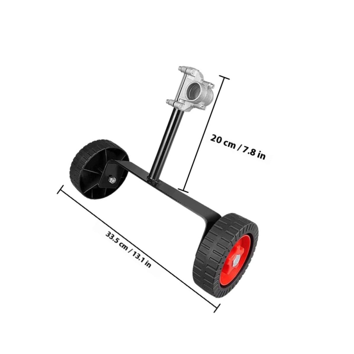 Lurrose Kit de 2 Ruedas de Soporte y Desbrozadora Eléctrica, Ligeras Hierro, Accesorio Adecuado para Recambios y Mantenimiento