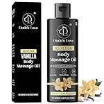 Organic - Vanilla Full Body Massage Oil - No Stain & Non-Sticky | with Fractionated Coconut Oil, Vanilla & Jasmin Oil | for Massage Therapy - 4.05 Fl Oz
