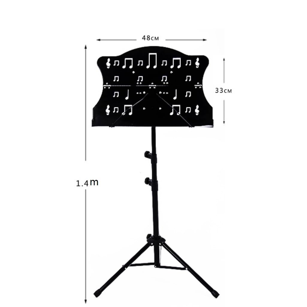 Pupitre Pupitre À Musique Noir Pupitre À Musique Pliable Portable Pouvant Être Relevé Et Abaissé For Un Usage Domestique Support De Guitare Et De Violon Pupitre Musique