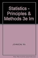 Statistics - Principles & Methods 3e Im 0471134260 Book Cover