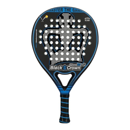 Black Crown - Pala De Padel Piton 9.0 Soft - Forma Redonda - Control - Peso 355 Gr - Marco 38 Mm Con Doble Tubular De Fibra Carbono 80 - Resistente - Fácil Adaptación - Nivel Avanzado